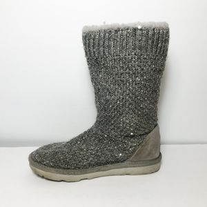 UGG grey silver glitter sparkle youth sz 3